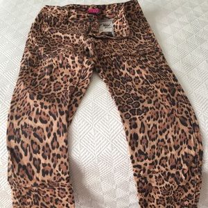 Alice and Olivia cheetah print jeans